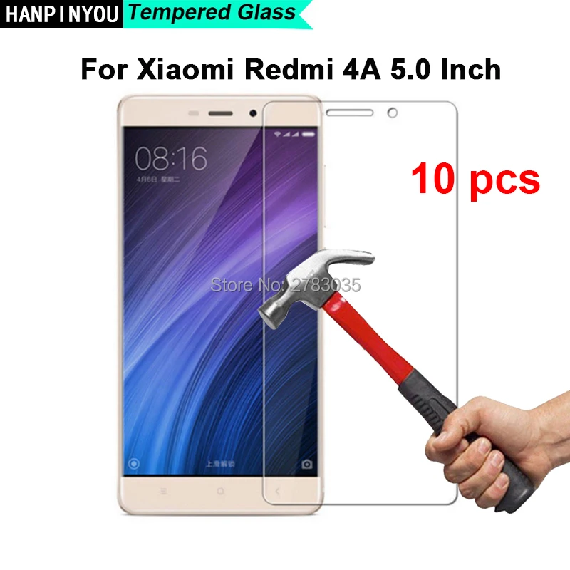 10 шт./лот для Xiaomi Redmi 4A 5 0 &quotновая твердость 9H 2.5D ультра тонкая закаленная Защитная