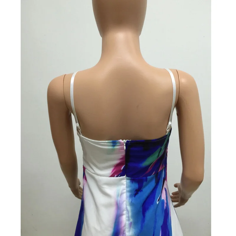 Летнее Модное Длинное платье без бретелек с открытыми плечами и цветочным