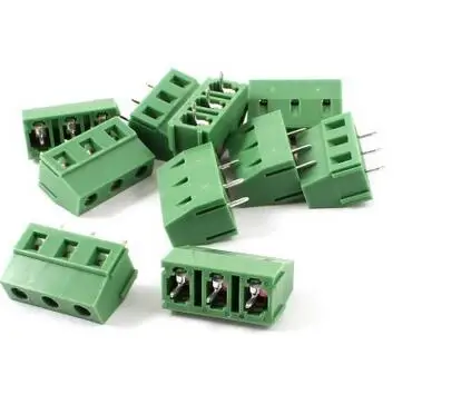 50 шт. 100 5 0 мм 2P 3P PCB винтовой клеммный блок плата разъем шаг 250 В 8A|Аксессуары для