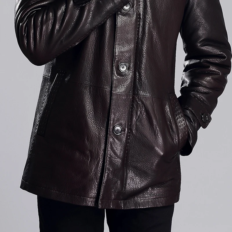 Новая модная зимняя мужская куртка falapu из натуральной кожи 81636|jacket fashion|jacket fashion