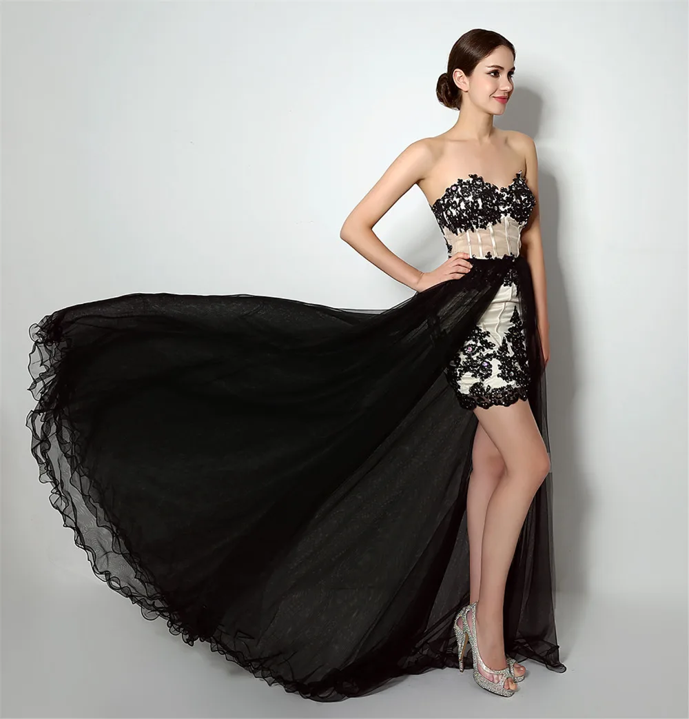 elegant Detachable prom dresses 2017 new sweetheart women pageant gown tulle formal evening party vestido de festa | Свадьбы и