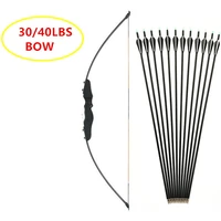 darts black straight bow recurve bow 30 40lbs wooden archery bow outdoor shooting hunting bow sports arrow longbow