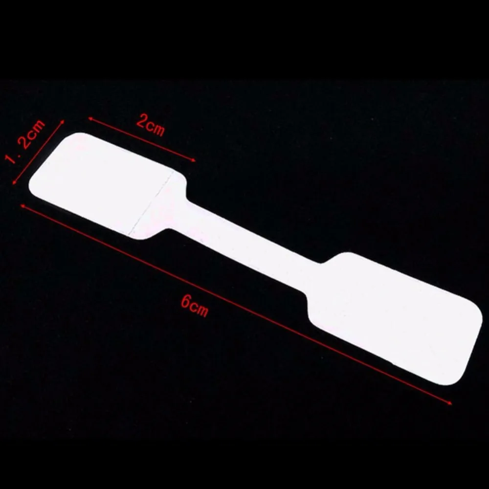 

1000pcs Blank White Paper Price Tag Labels Jewelry Ring Display Cards Labels Sticker Hangtags 1.2cm x 6cm