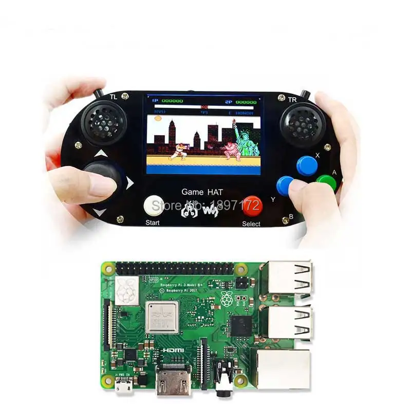 Raspberry Pi 3B + игровой ЖК дисплей 3 5 дюйма HDMI LCD геймпад на борту RetroPie с чехлом и