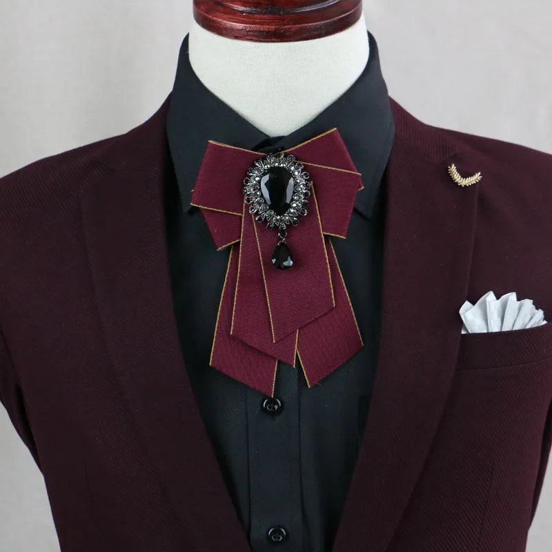 Мужской банкетный галстук бабочка с воротником для взрослых британский модный