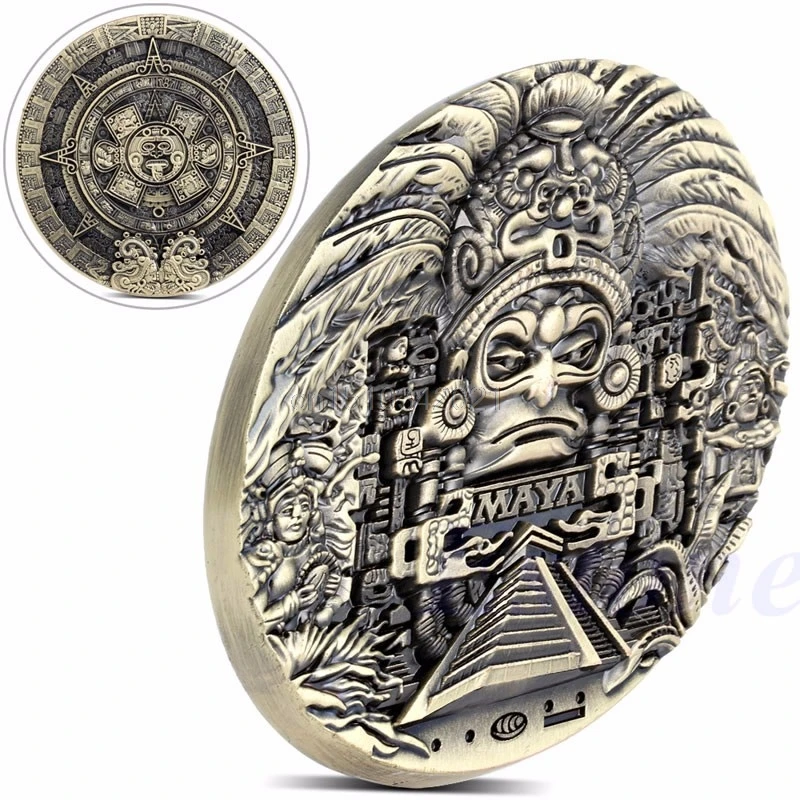 Монета 1x Майя ацтекский Календарь Сувенир пророчество памятная монета художественная коллекция подарок
