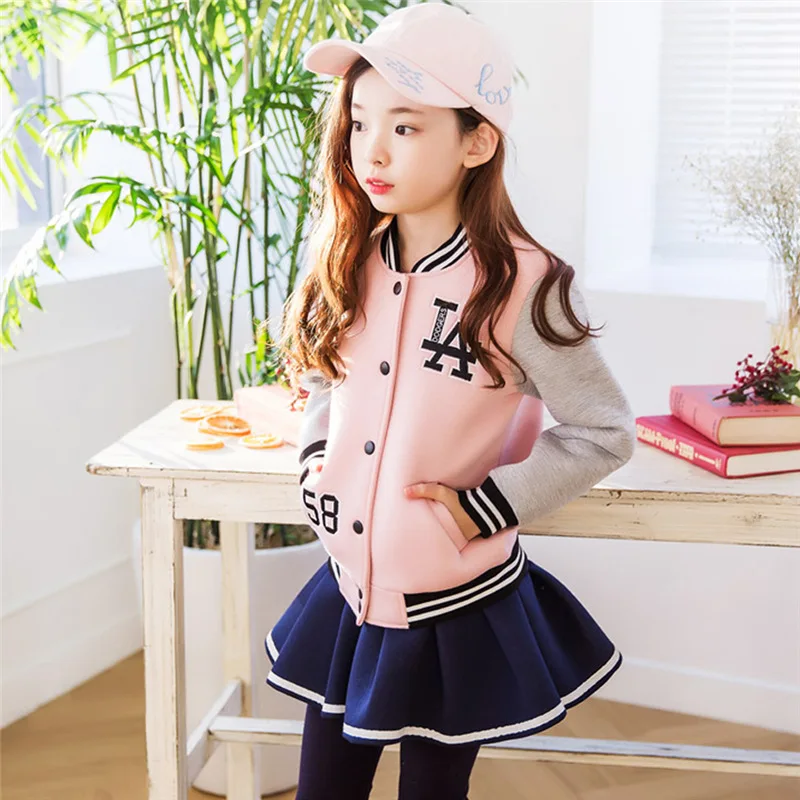 Иностранные девушки осень новые костюмы 2017 Письмо Бейсбол одежда спортивная