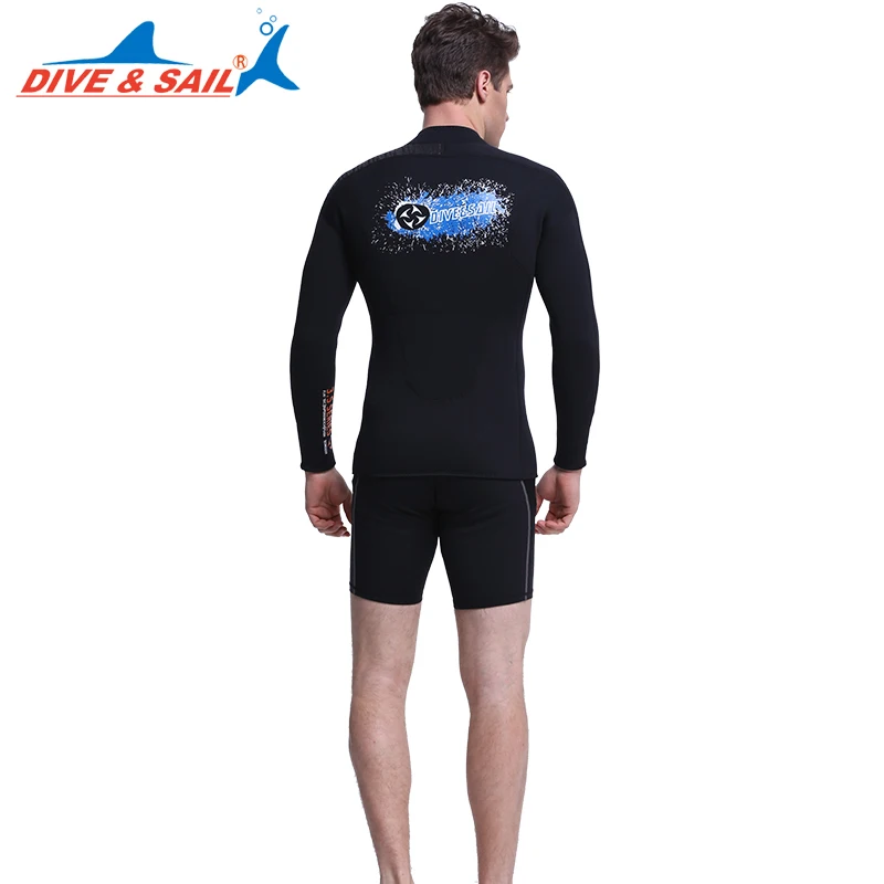 Мужской неопреновый гидрокостюм с длинным рукавом и молнией спереди 3 мм | Спорт