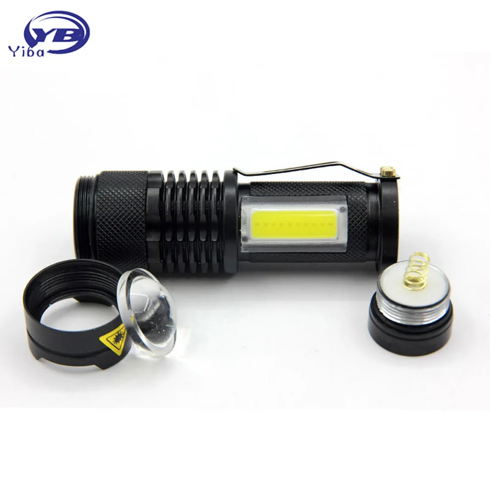 3800LM XML-Q5 + COB светодиодный фонарик Портативный мини ZOOM torchflashlight использование AA 14500