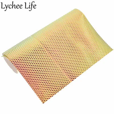 2 Lychee Life Cube голографическая Синтетическая кожаная ткань A4 29x21 см PU Ткань DIY современная ткань для пошива домашней одежды аксессуары для одежды - Цвет: 2