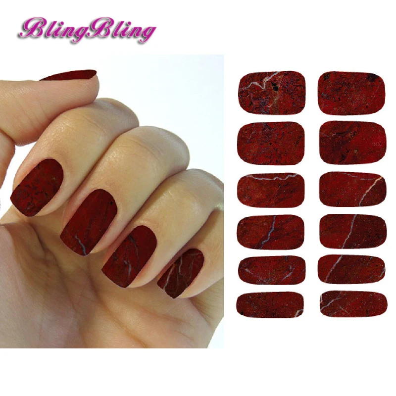 Blingbling 2 шт. Мрамор ногтей Стикеры Новый наклейки на ногти которые размягчаются