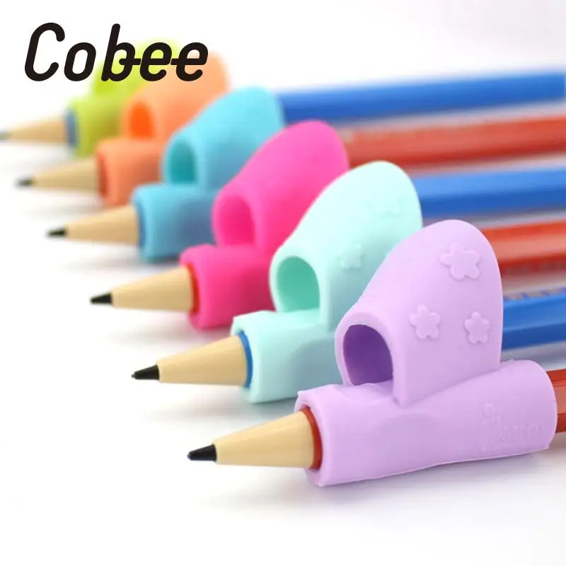 Cobee 1 компл./3 шт ребенок силиконовый палец коррекция осанки при письме Канцтовары для обучения игрушки школьные принадлежности без карандаша