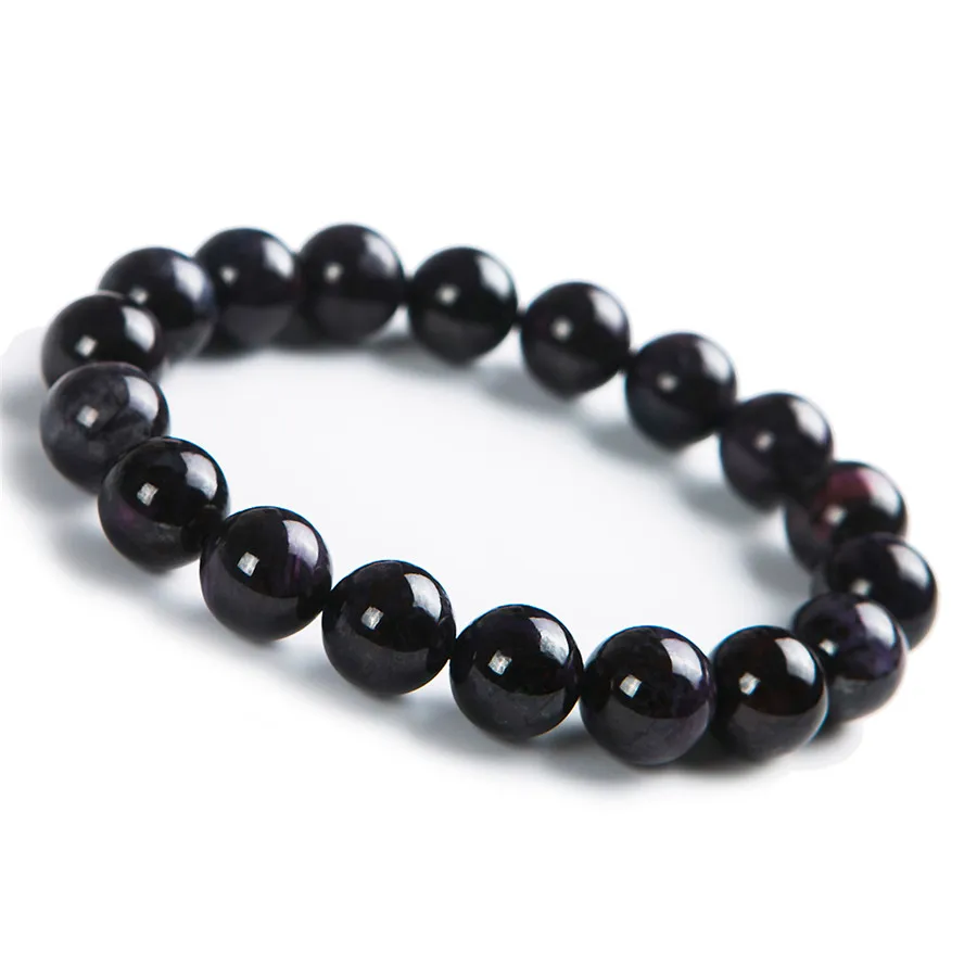 

12mm Genuine South African Purple Natural Sugilite Bracelets Women Femme Charm Round Crystal Bead Stretch Bracelet