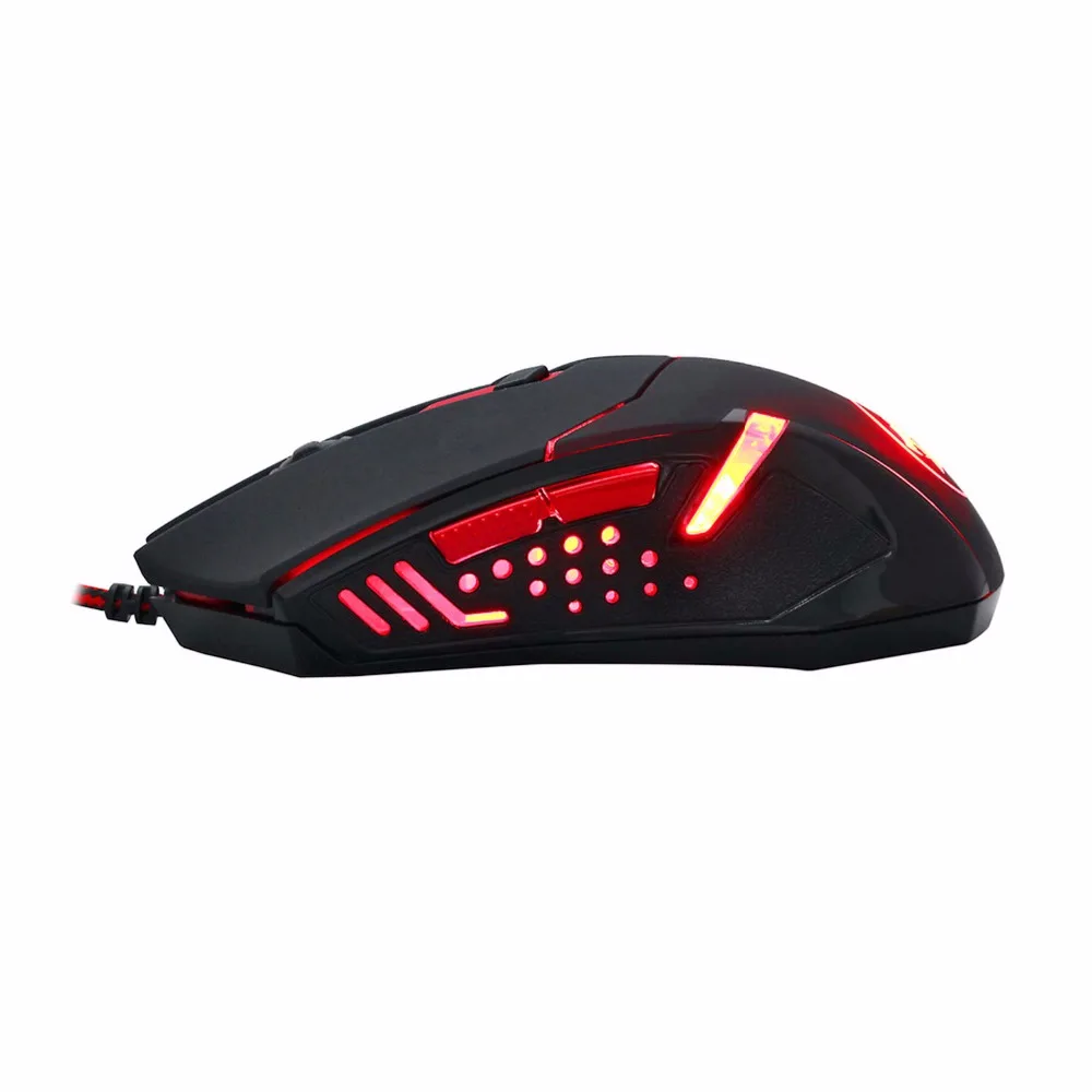 Redragon M601 Gaming Mouse with Side Buttons LED Backlit Adjustable Ergonomic Gamer Mice 3200DPI 8 built-in weights | Компьютеры и