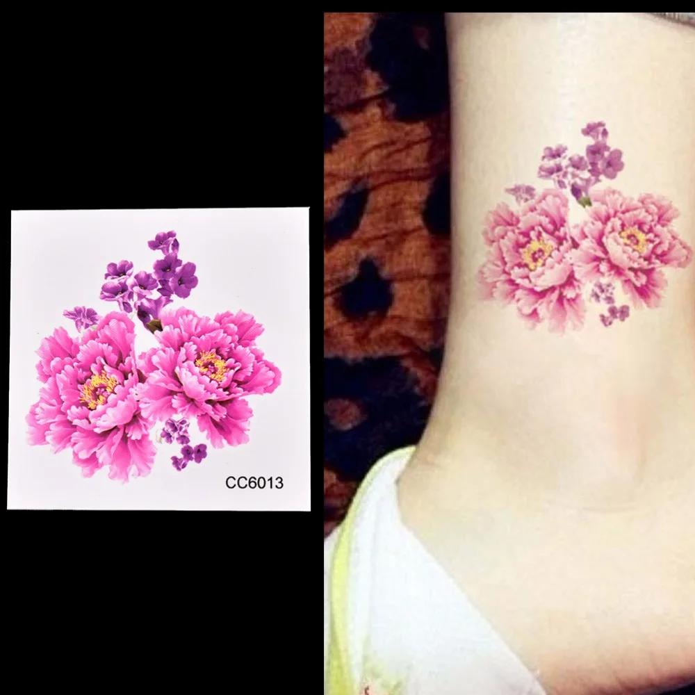 3 шт. водостойкие временные тату наклейки на плечо и ногу|body art|shoulder tattooflower temporary