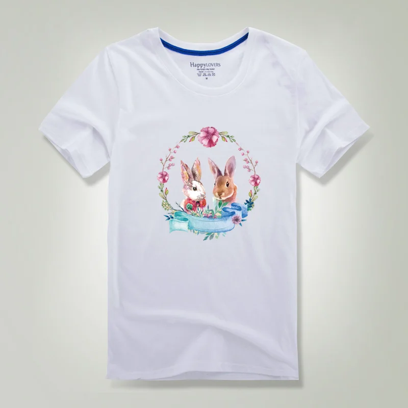 Праджня с принтом в виде цветов и нашивки кролик горячим утюгом на Стикеры для