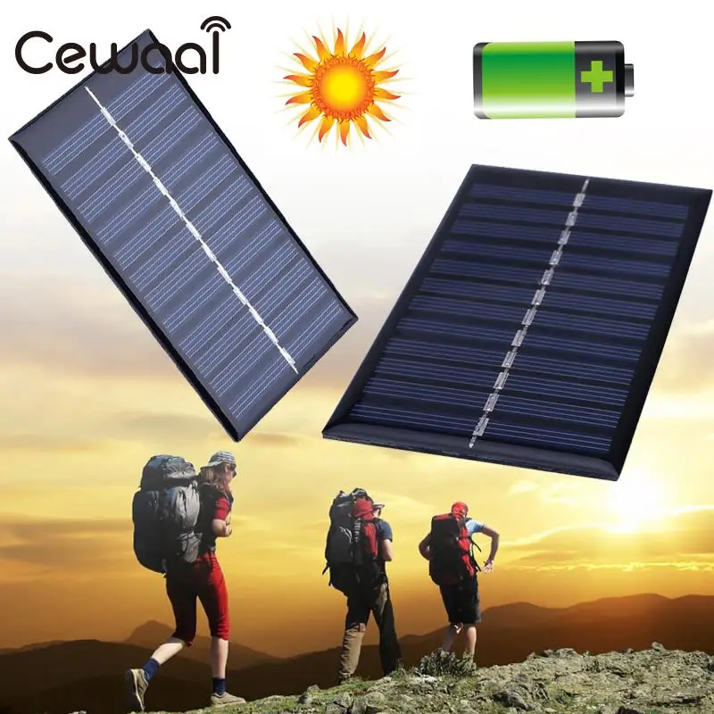 Cewaal солнечная панель 6 в 1 Вт Портативный Мини DIY модуль панели системы для батареи сотового телефона зарядные устройства портативный солнечный элемент