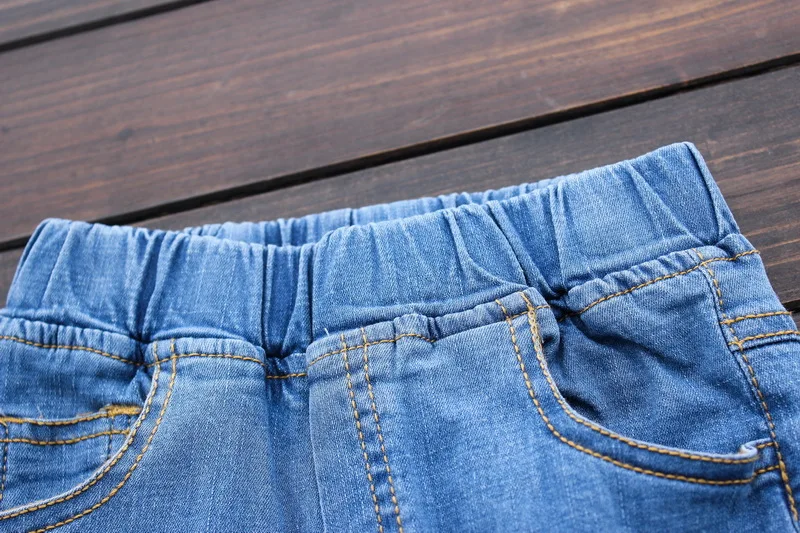 G02237 Летние 2017 Новых Младенцев Девушки Шорты Вышивка Denim Кисточкой Дети Мода