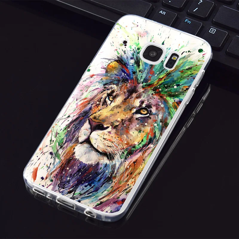 N441 Тигр Лев крутой Мягкий ТПУ силиконовый чехол для samsung Galaxy Note 3 4 5 8 9 10 M10 M20 M30 Grand