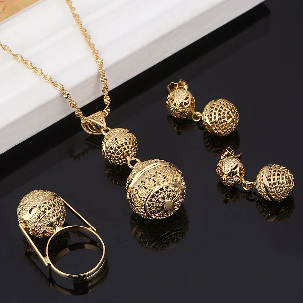 Лидер продаж африканские круглые бусины ювелирные изделия для женщин набор