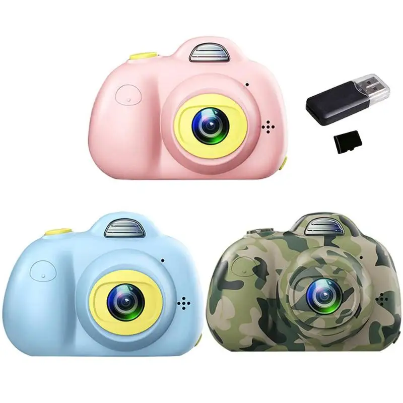 

2 inch HD Screen Digital Mini Cartoon Camera Toys Children 800W front and back dual cameras Electronic Automatic Photography Toy