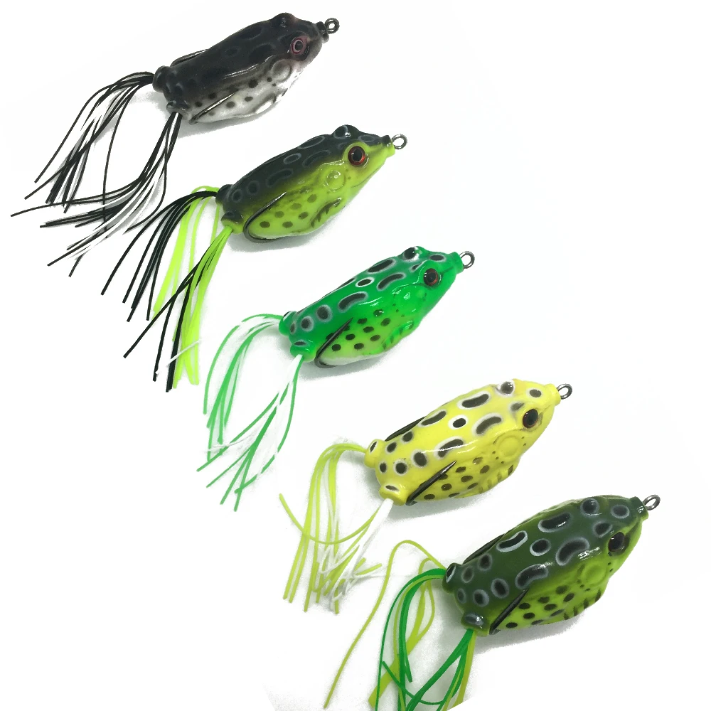 5 шт./лот лидер продаж мягкие рыболовные приманки Topwater Frog с полым корпусом