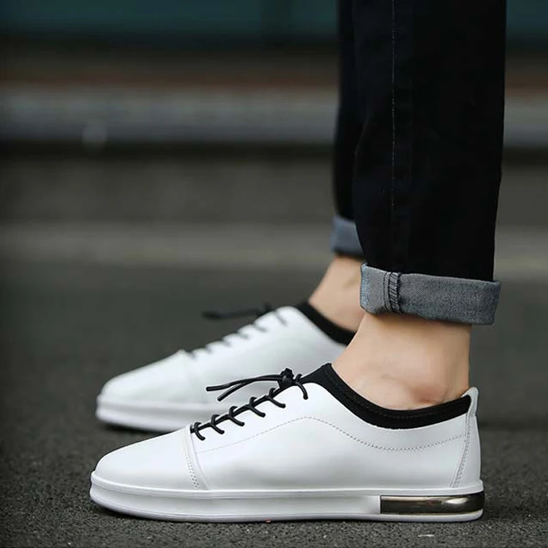 Tangnest/Мужская однотонная обувь на плоской подошве со шнуровкой Мужская модная из