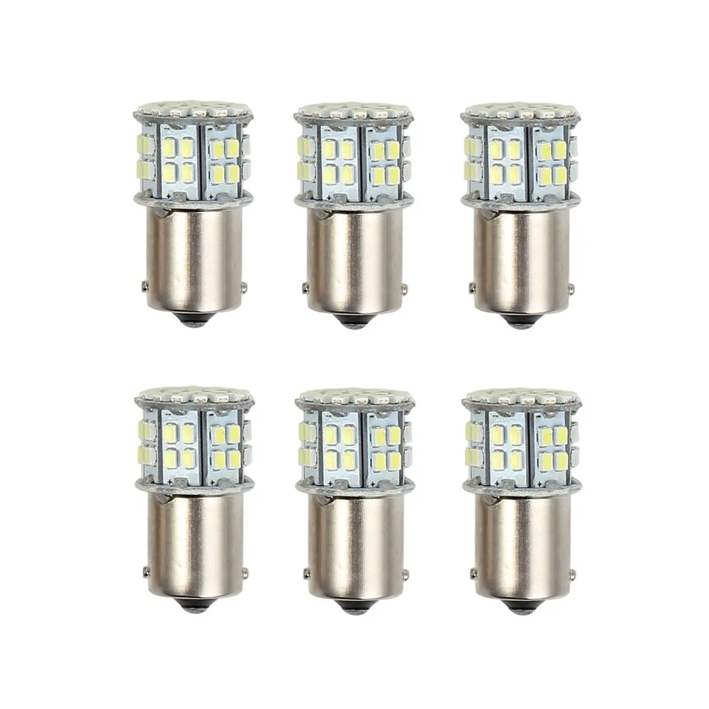 Justech 6 шт 12 V 50 SMD светодиодный Белый 1156 BA15S тормозной обратного лампочки Глобус