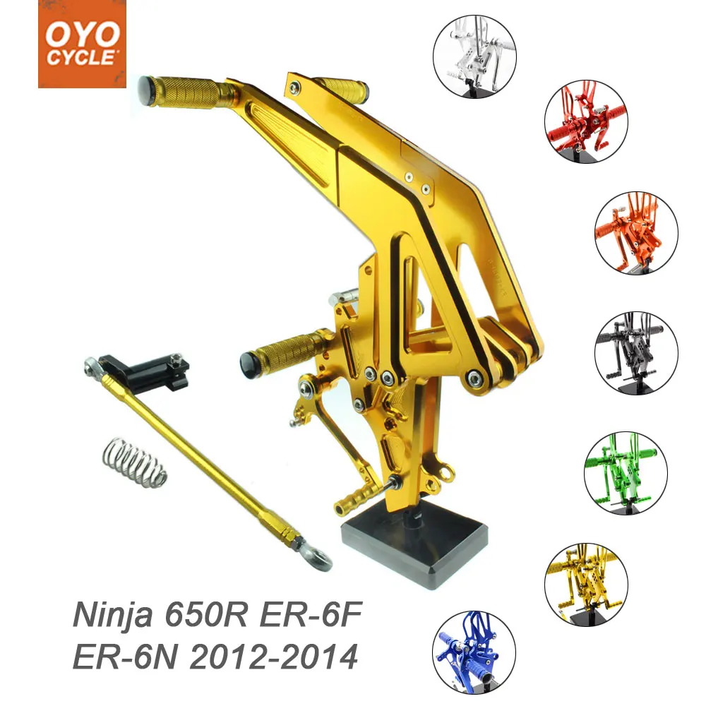 Задние подставки для Кавасаки Ninja 650R Φ 2012-2014 Аксессуары мотоцикла CNC Регулируемая