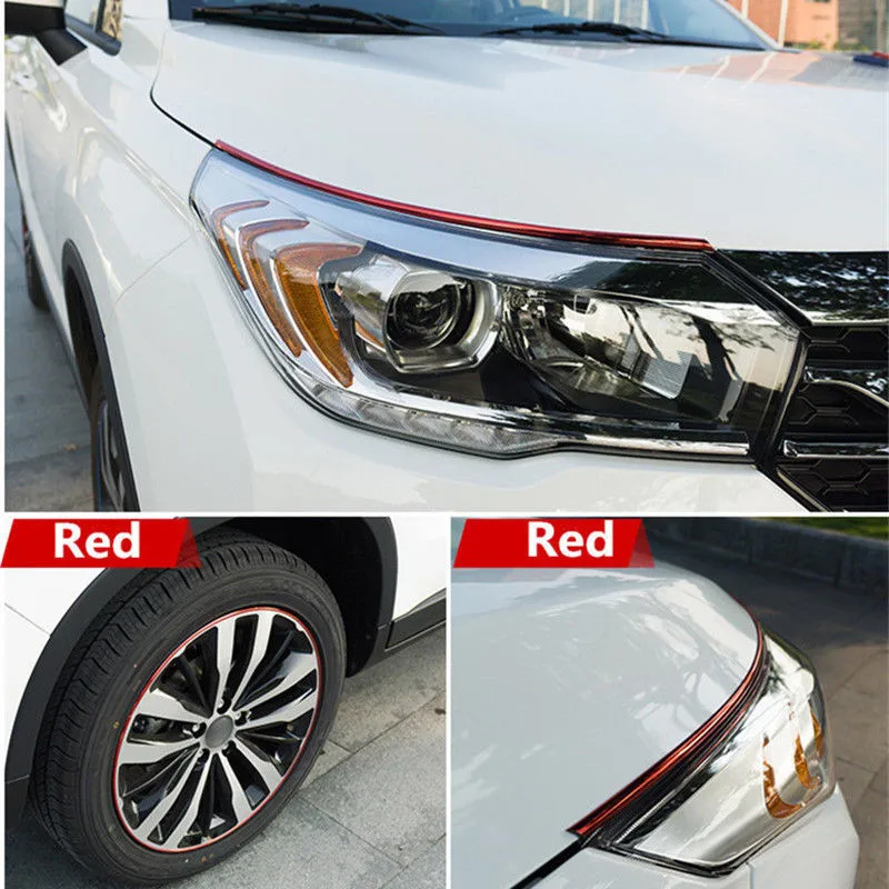 8 м хромированные лезвия для оправы решетка бампера автомобиля противотуманная