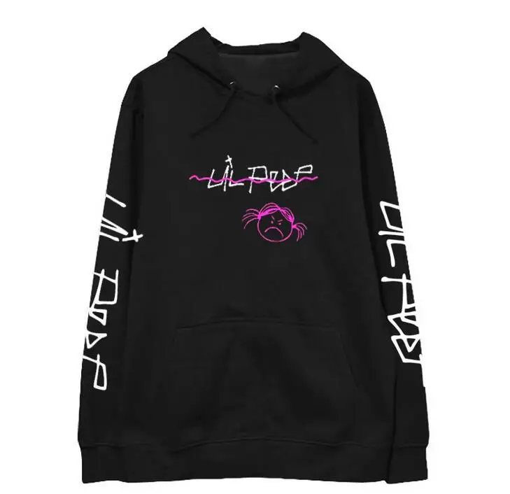 Новое поступление флисовые/тонкие толстовки Lil Peep с забавным принтом для мужчин и