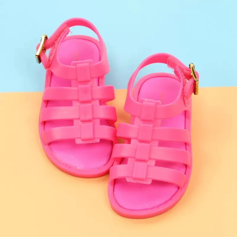 Mini Melissa/2018 г. детская прозрачная обувь римские сандалии для девочек и мальчиков с