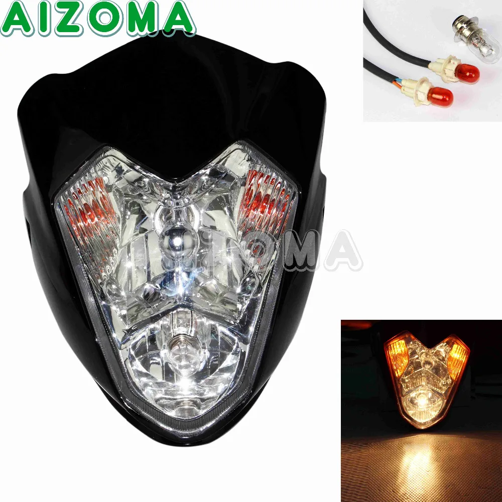 Уличная мотоциклетная фара 12 В/10 Вт в сборе для Honda Suzuki Yamaha Kawasaki GSXR CBR CB YZ Fazer