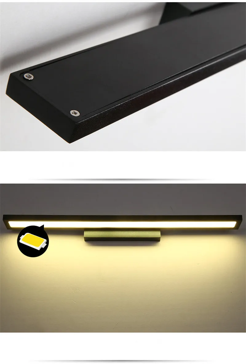 LED Mirror front lamp bathroom Wall light lamps mirror Stainless Steel Indoor led lighting Fixture