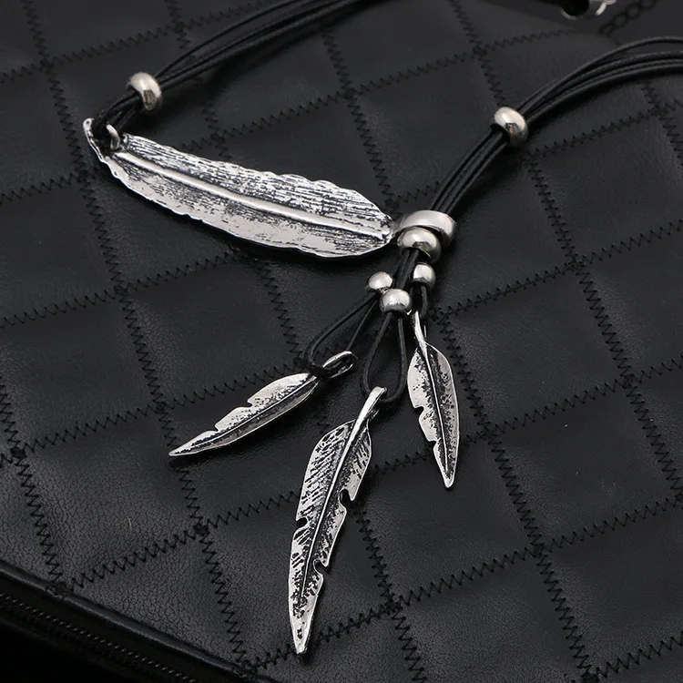 Женское ожерелье сплав перо массивный винтажные подвески для ожерелий украшения