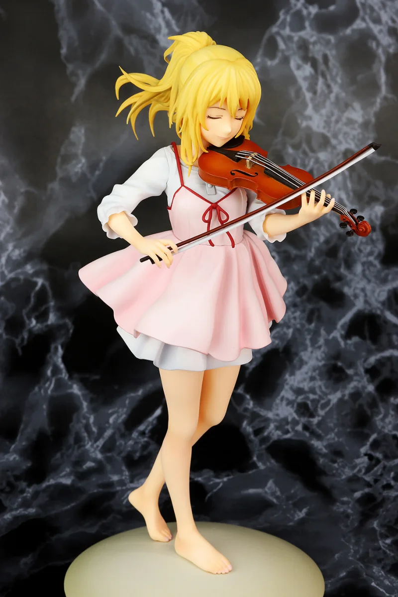 23 см. Ваша лежа в апреле kaori miyazono скрипка фигурка аниме кукла Коллекция ПВХ