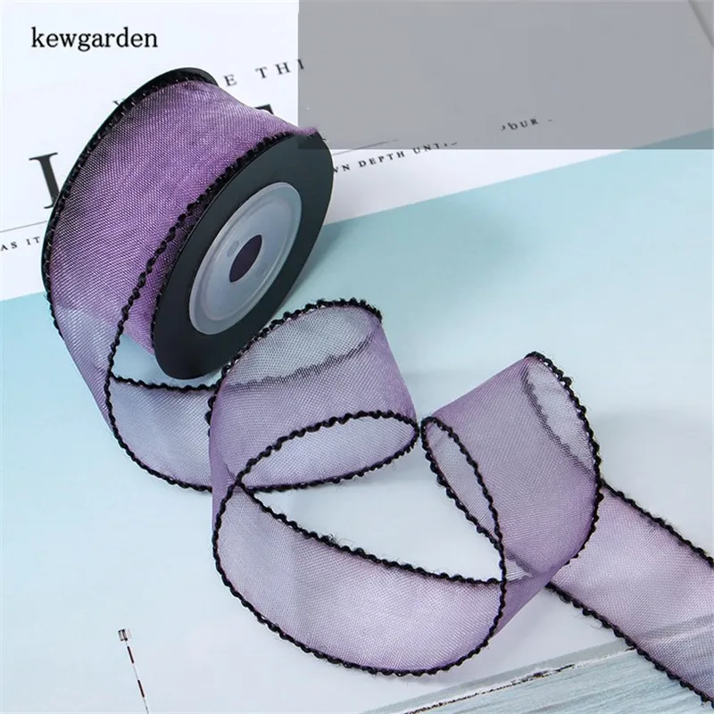 Лента для волос Kewgarden атласная 15 25 40 мм черная упаковочные ленты вручную
