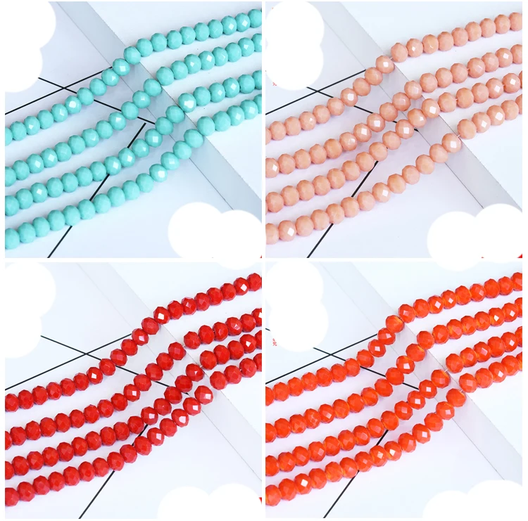 Опт 4*3 мм цветные хрустальные бусины граненые Rondelle фурнитура для шитья повязка на