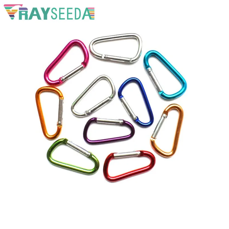 Rayseeda 5 шт. разноцветные альпинистские карабины мини D форма # альпинизм карабин