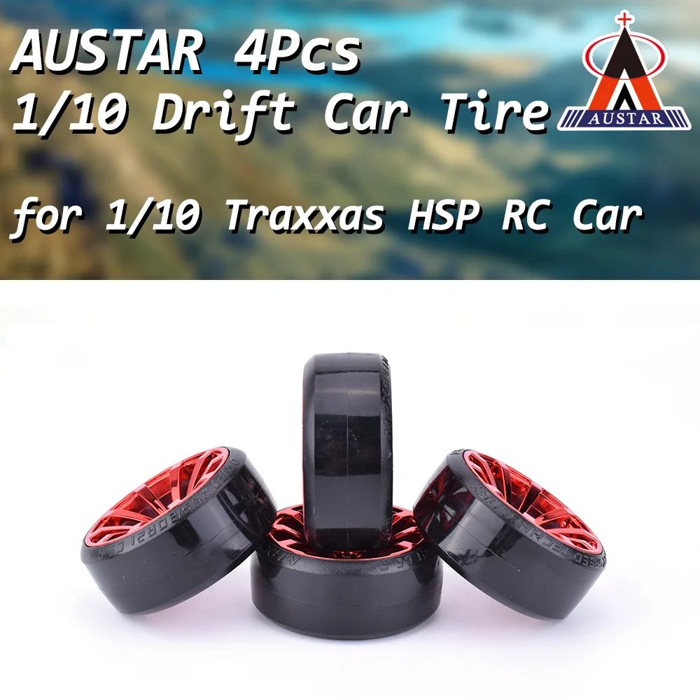 4 шт. 1/10 AUSTAR Drift Car Tire(1085 + 606) Rim Твердые колеса покрышки для hsp tiiya HPI Kyosho On-road Drifting RC |