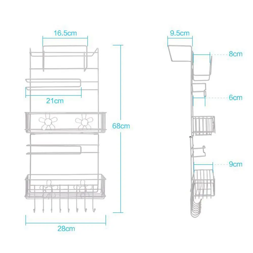 New Kitchen Storage Hanger Refrigerator Side Shelf Rack Multi-layer Cupboard Wardrobe Holders for Accessories | Дом и сад