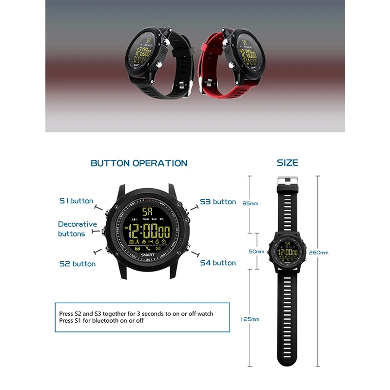 Bluetooth EX17 водонепроницаемые смарт часы reloj inteligente мужские спортивные носимые