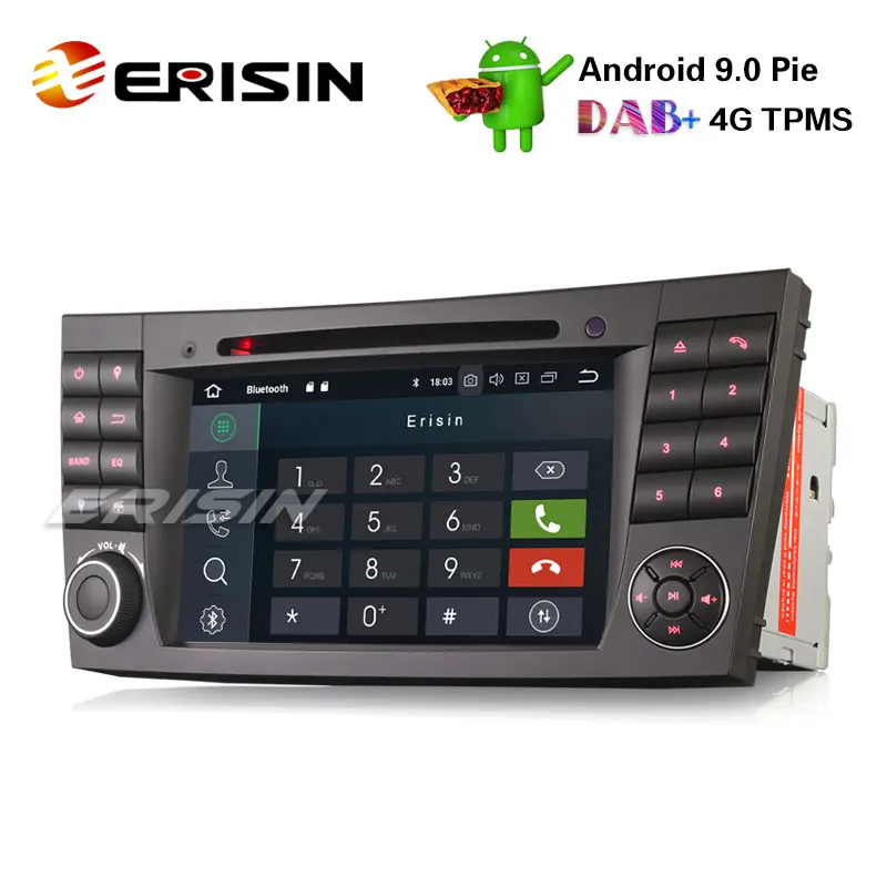 Erisin ES7980E 64 7 &quotAndroid 9 0 автомобильный стерео GPS DAB + CD Canbus SatNav для Mercedes E/CLS/G W211 W219
