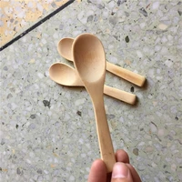 100 pieces bamboo coffee tea spoon 13 5cm sugar salt jam mustard ice cream honey spoons handmade home hotel restaurant accessory