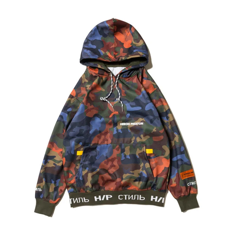 Популярный бренд Heron Preston свитшоты для мужчин и женщин камуфляжная мода уличная
