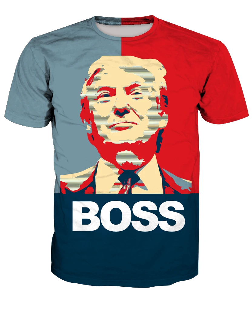 

3D Fashion 2019 hot sale New 3D funny president casual short sleeve T-shirts custom-made free shipping m to 6xl factory Outlet