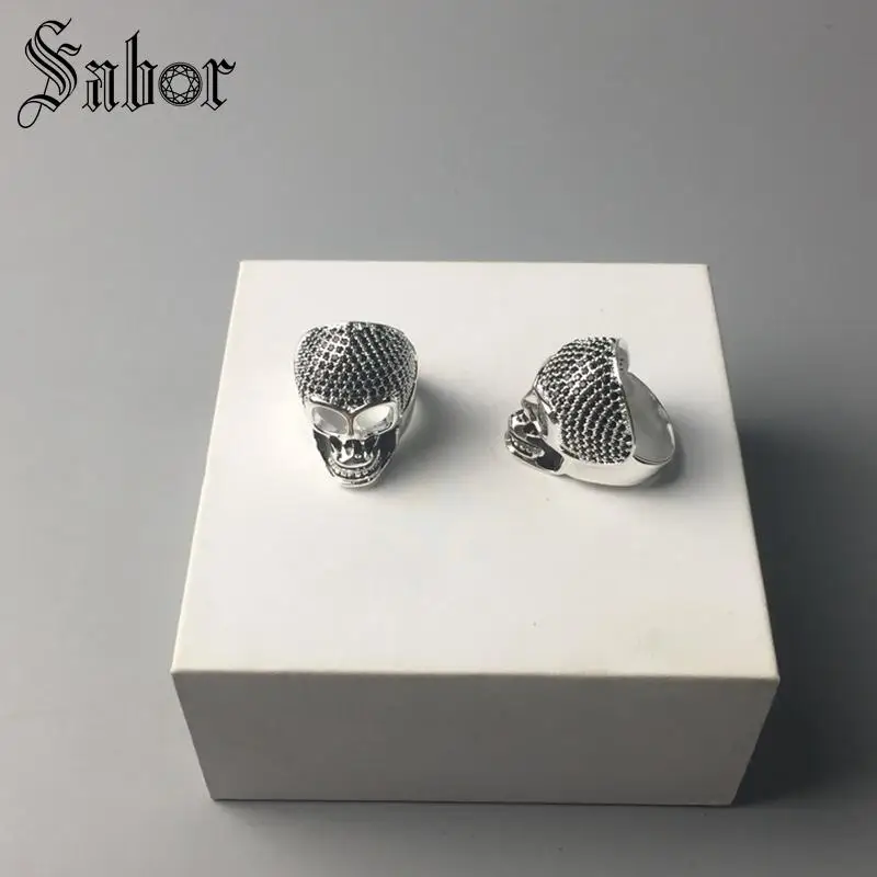 Кольцо с черным черепом женское серебряное ювелирное изделие Rebel Good для мужчин и