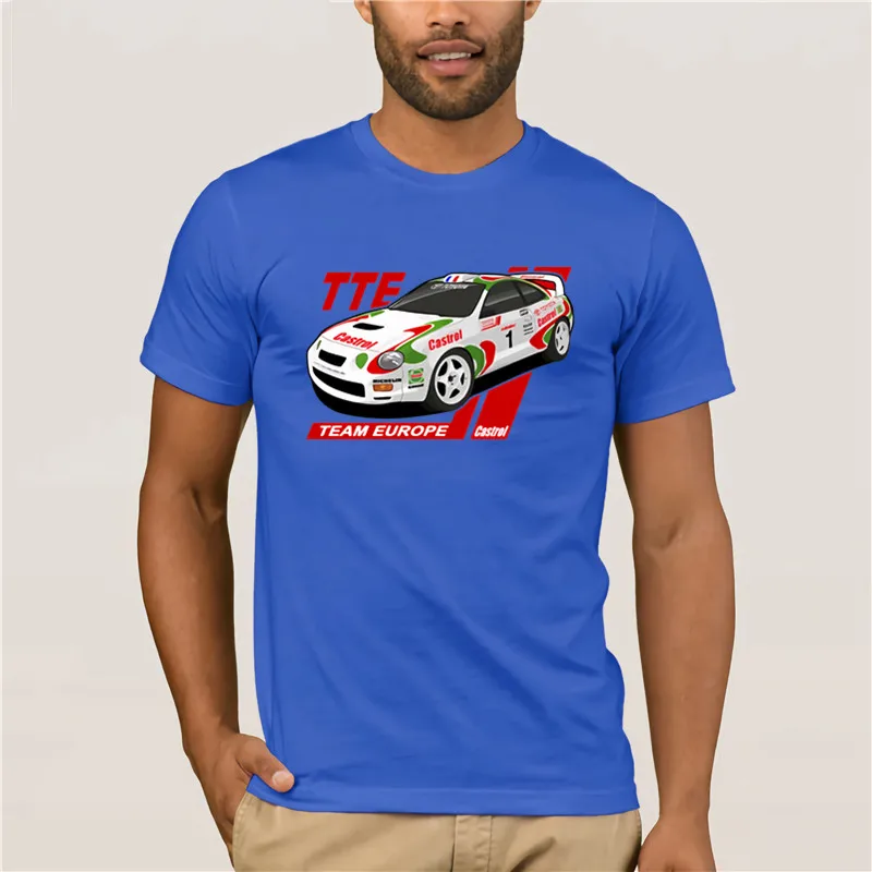 Классическая футболка Celica Toyota Team europe Rally белая или серая GT-Four ST205 Wrc | Мужская