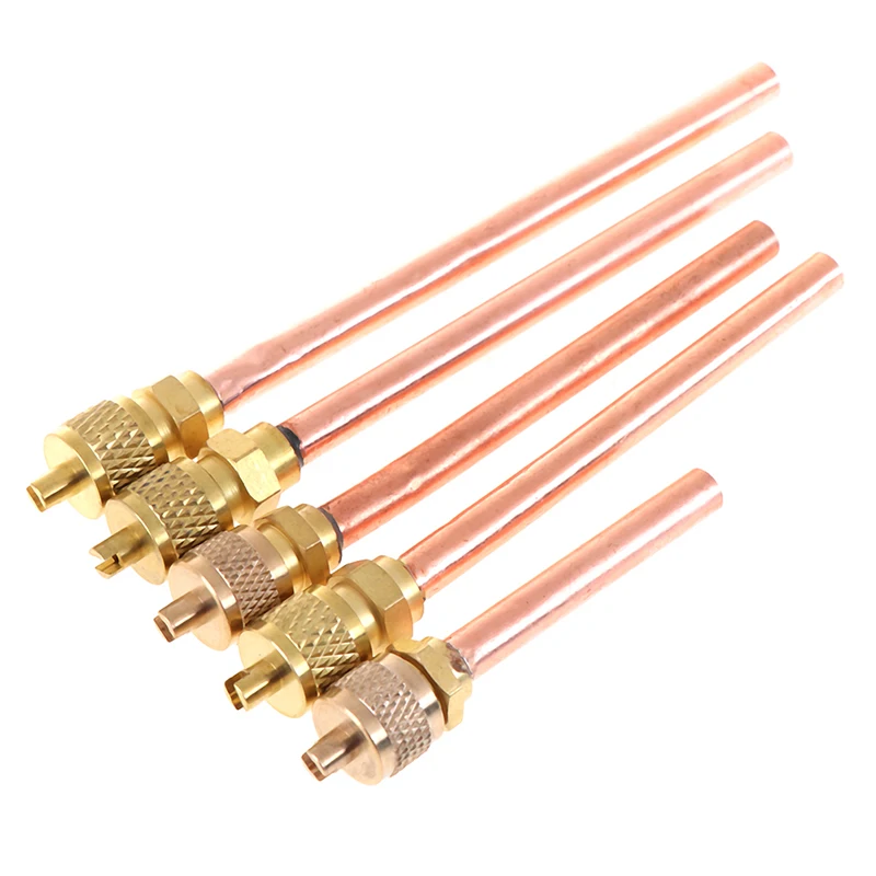 

5pcs/lot Service/Access Valve 1/4" SAE 1/4" OD 4" Stem Strong Core AC Air Conditioner Refrigeration Access Valve