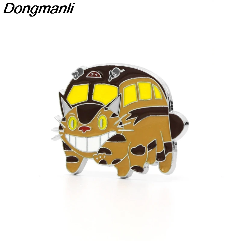 P2887 Dongmanli Cat металлические эмалированные булавки и броши для женщин и мужчин Нагрудный значок для рюкзака подарки для фанатов
